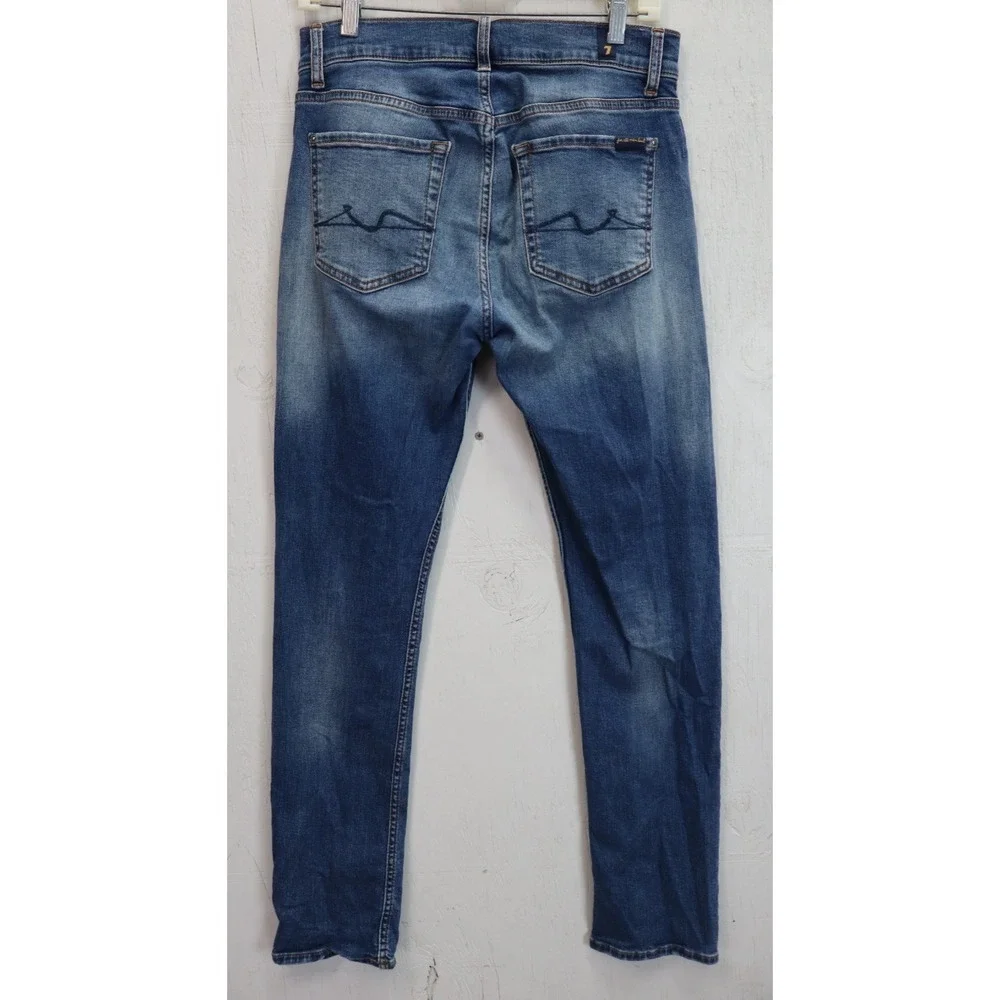 Mens 7FAM Seven 7 For All Mankind Jeans Pants Slimmy Size 30x32 Blue Stretch